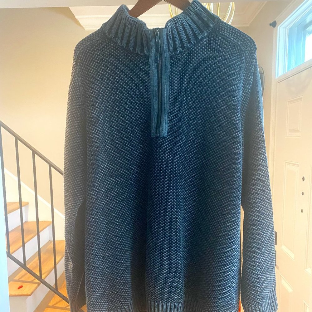 Carbon2Cobalt 1/4 Inch Chunky Waffle Knit Men's Sweater